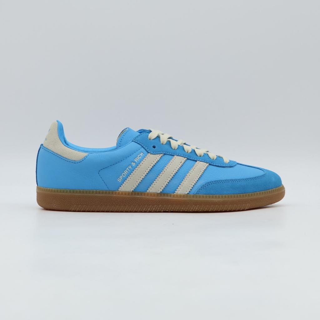 IE6975 Sporty & Rich Adidas Samba OG Cream White Blue Rush Gum (Men's)