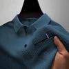 Men S Short Sleeve Solid Color Polo Shirt Summer Elastic Ice Silk