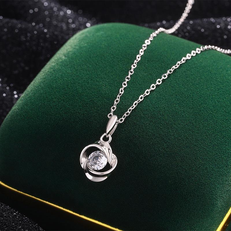 

Минималистичное цветочное колье из чистого серебра 999 пробы - женская нишевая цепочка для ключицы, стиль интернет-знаменитости Pure Silver