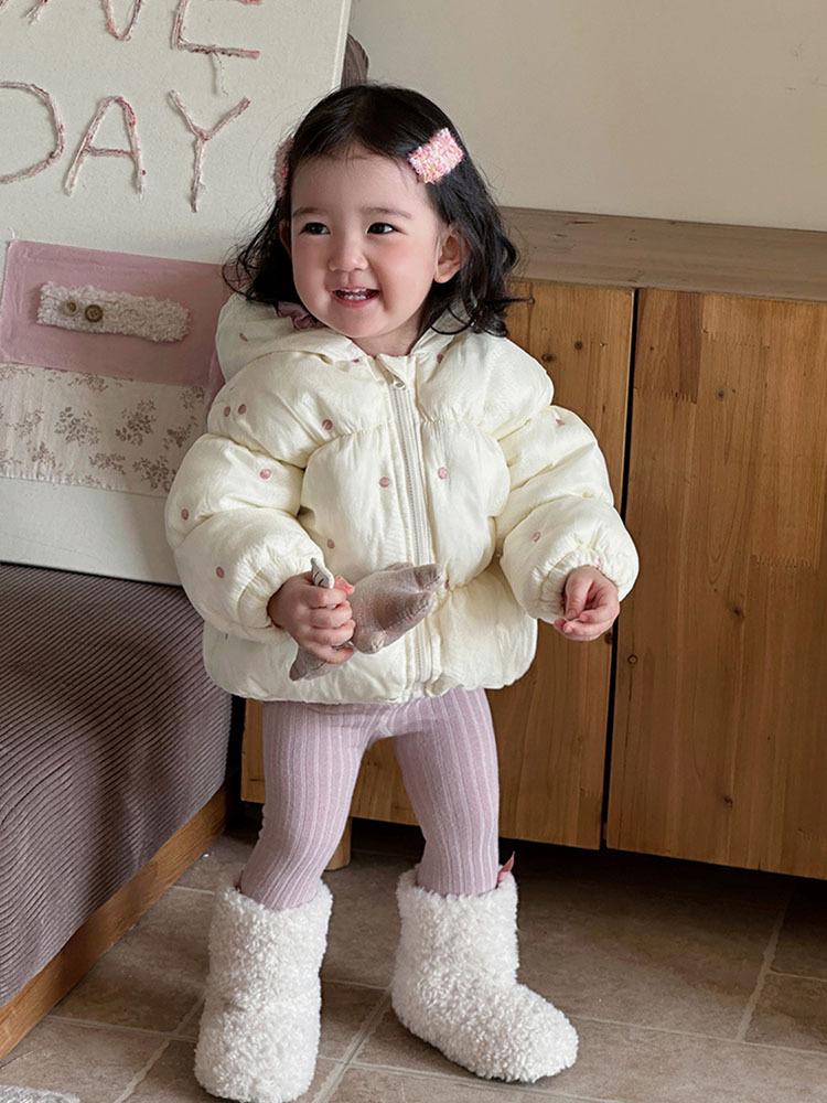 Baby Winter Female Baby Korean Version Bobo Point Warm and Comfortable Thick Cute Baby jumpsuit