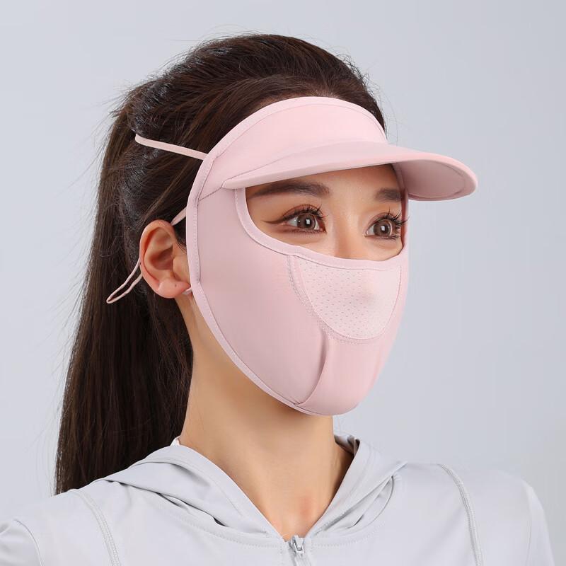 MEET SUNNY Outdoor Ice Silk Sun Protection Face Mask with Brim