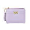 New PU Leather Coin Purse Zipper Bow Credit Card Holder Mini Portable Business Card Case Gift