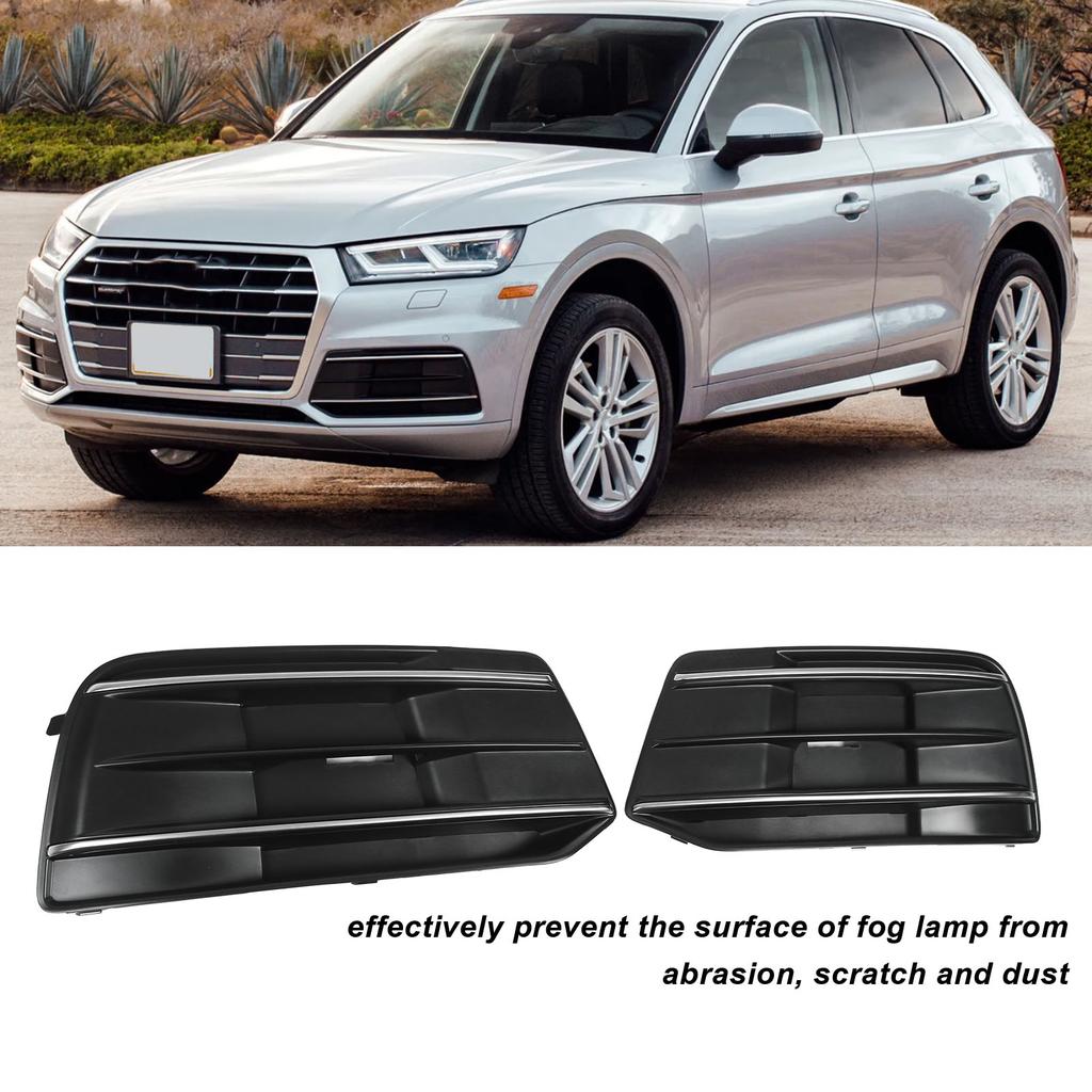 Front Bumper Fog Light Insert Cover AU0807118 Left Right Side Grille Bezel Trim for   2018‑2020