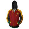 Men 3D Printed Nightwing/Robin Cosplay Costyime Hoodies Fancy Zipper Sweatshirt Halloween Casual Outerwear Hoodies Coat