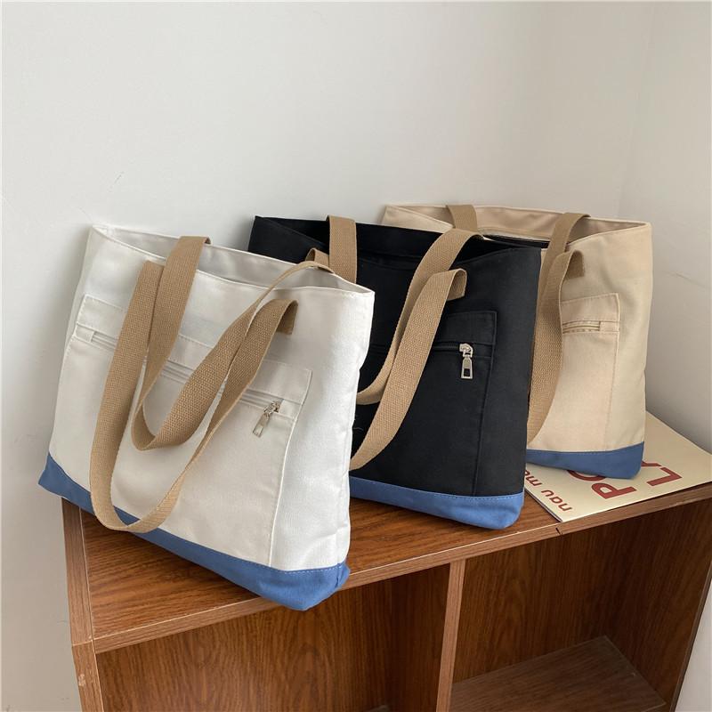 Large Capacity Casual Simple Fashion Korean Style Women Shoulder Hand Tote Bag