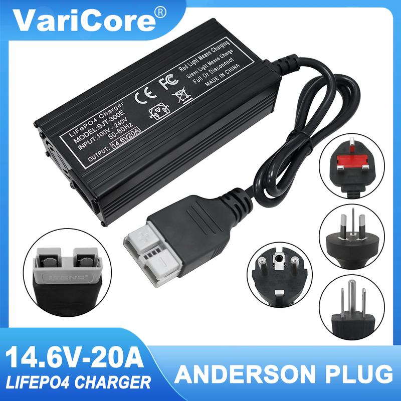 12v 20A 10A 4S High Power 14.6V/12.8V Lifepo4 Charger 110-220V for Lithium iron phosphate Battery Pack