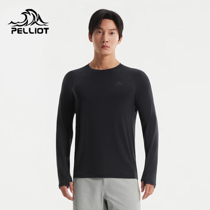 PELLIOT Men's Merino Wool Long-Sleeve Base Layer T-Shirt
