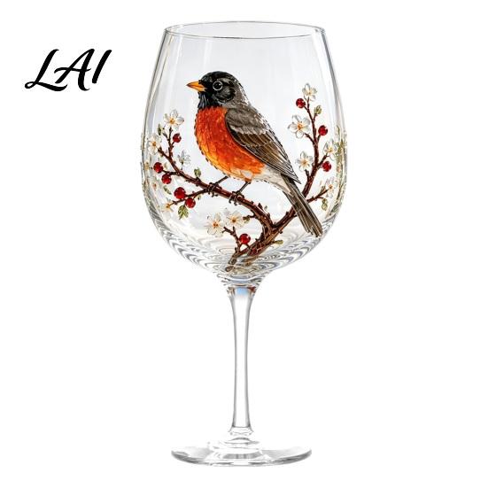 Spring Flower Theme Drinkware 3D Hummingbird Stemless Goblet Floral Pattern Elegant Decorative Glass Drinking Glasses for Tea Cup Garden Inspired