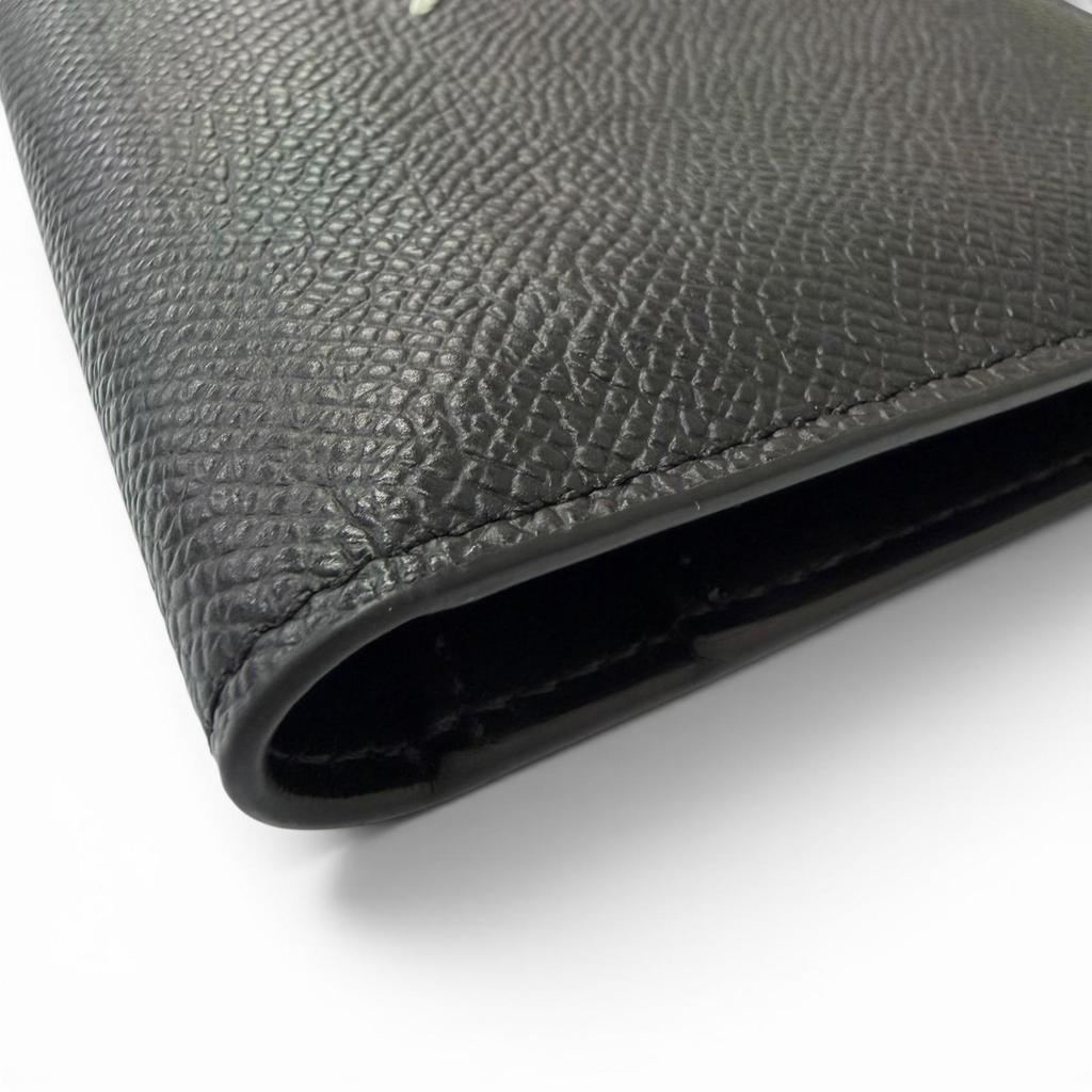 Great Maison Margiela Purse 4-Stitch Bifold Wallet Long Wallet black Used