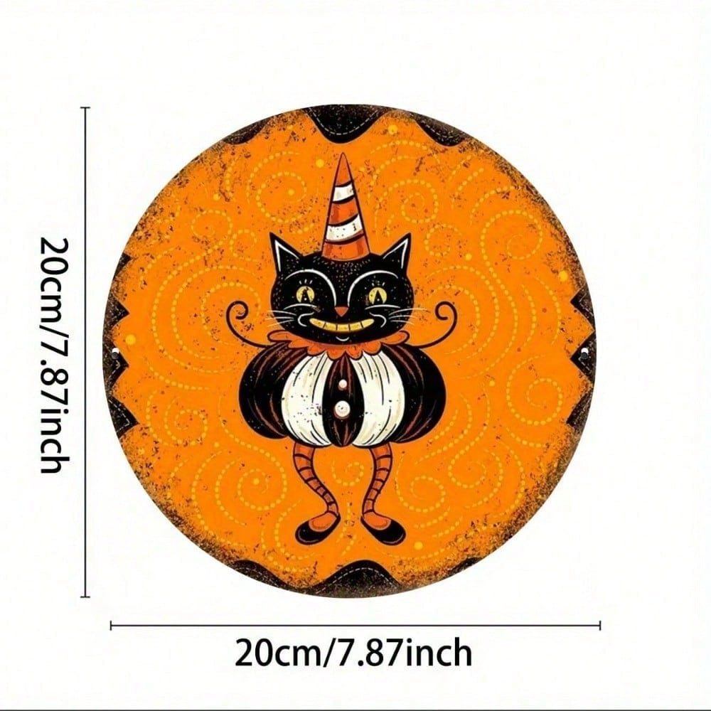Retro Round Metal Sign for Shop Decor