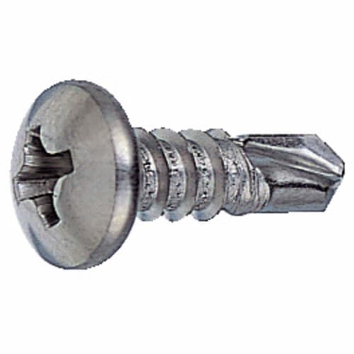 

TRUSCO Stainless Steel Pan Head Drill Screws for Sheet Metal, M4 x 19, 25-Pack, SPJ19