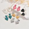 18k Electroplated Sweetheart Drop Earrings - Versatile European & American Style Women's Studs
