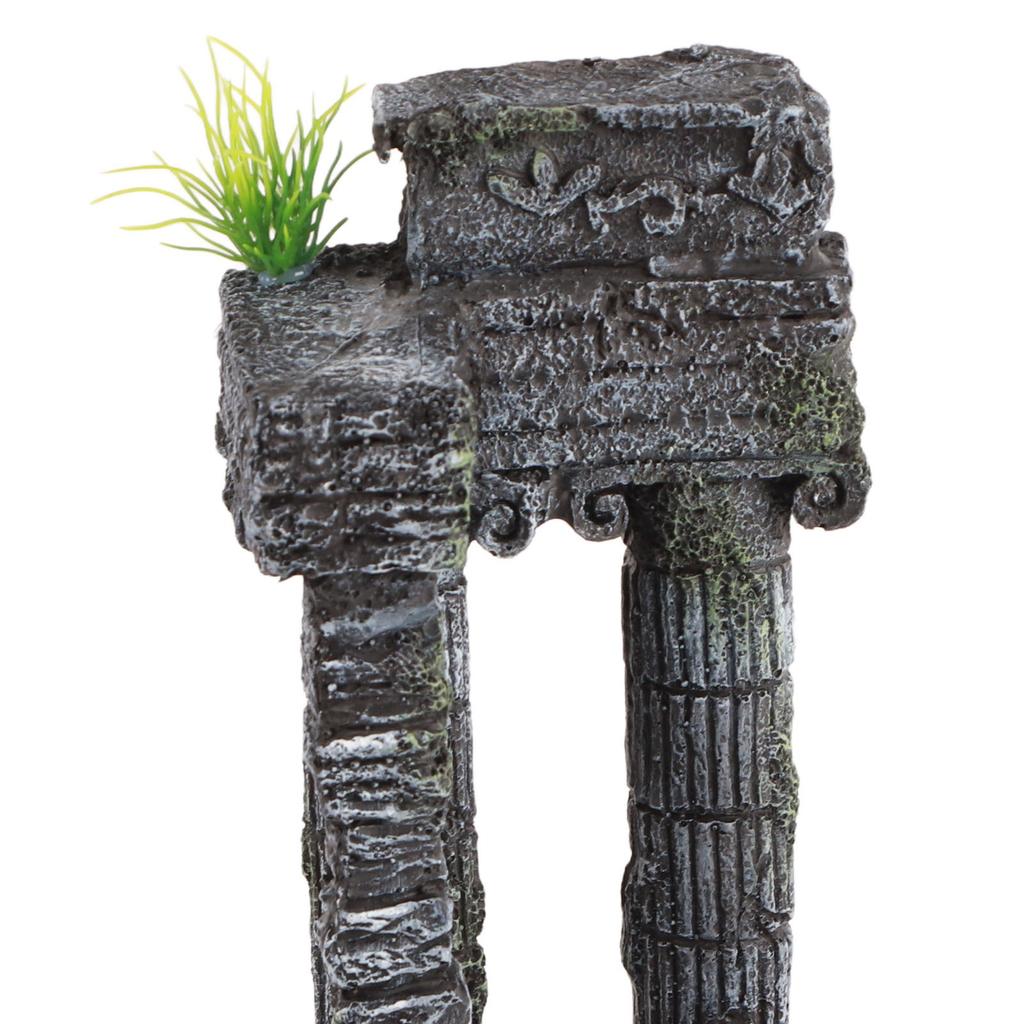 Aquarium Decoration Roman Columns Simulation Reusable Resin Fish   Landscape Ornament