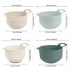 4 Pcs Plastic Mixing Bowl Set Reusable Plastic Nesting Mixing Bowl Multi-functional Nesting Container for Kitchen Cooking Baking