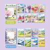 Exquisite folding watercolor painting, adult watercolor coloring book and coloring book set