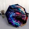 1pc Colorful Galactic Lion Durable Cartoon Folding Umbrella,Compact Umbrella for Men and Women, Suitable for Travel or Daily Use.W017