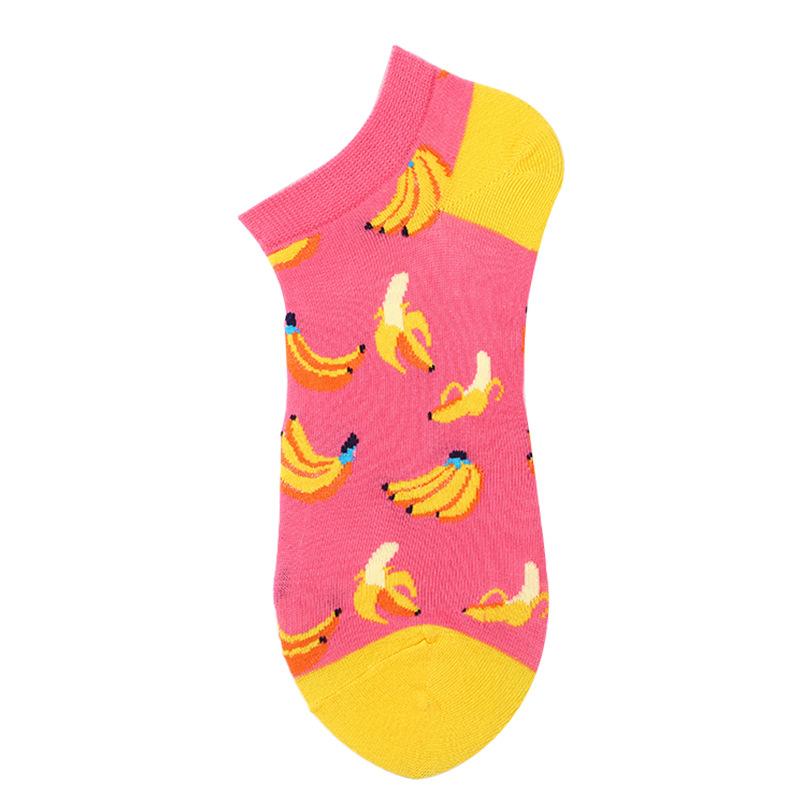 40 Style Fashion Colorful Short Socks Men Cotton Novelty Oil Painting Animals Food Avocado Casual Funny Ankle Sox