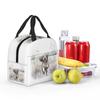Bearded Collie Dog Paw Prints Insulated Lunch Bag for Women Children Portable Food Boxes Thermal Lunch Box Tote
