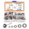 325Pcs Flat Washer Set 304 Stainless Steel US Flat Washer 2 #6 #8 #1/4 3/16 Boxed