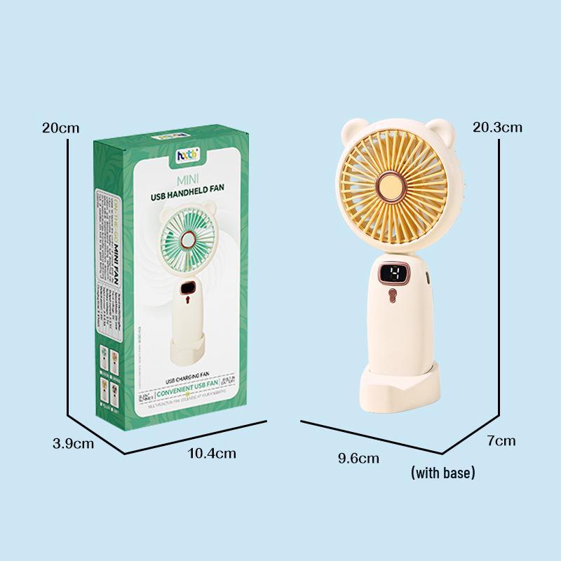 Portable USB Mini Fan - Silent Handheld & Desktop Fan for Travel or Study