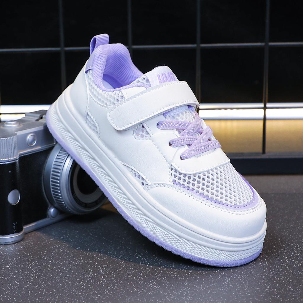 Children's Sports Shoes Boys' Fashion Little White Shoes 2025 Summer New Breathable Mesh Board Shoes Girls' Casual Shoes Trend