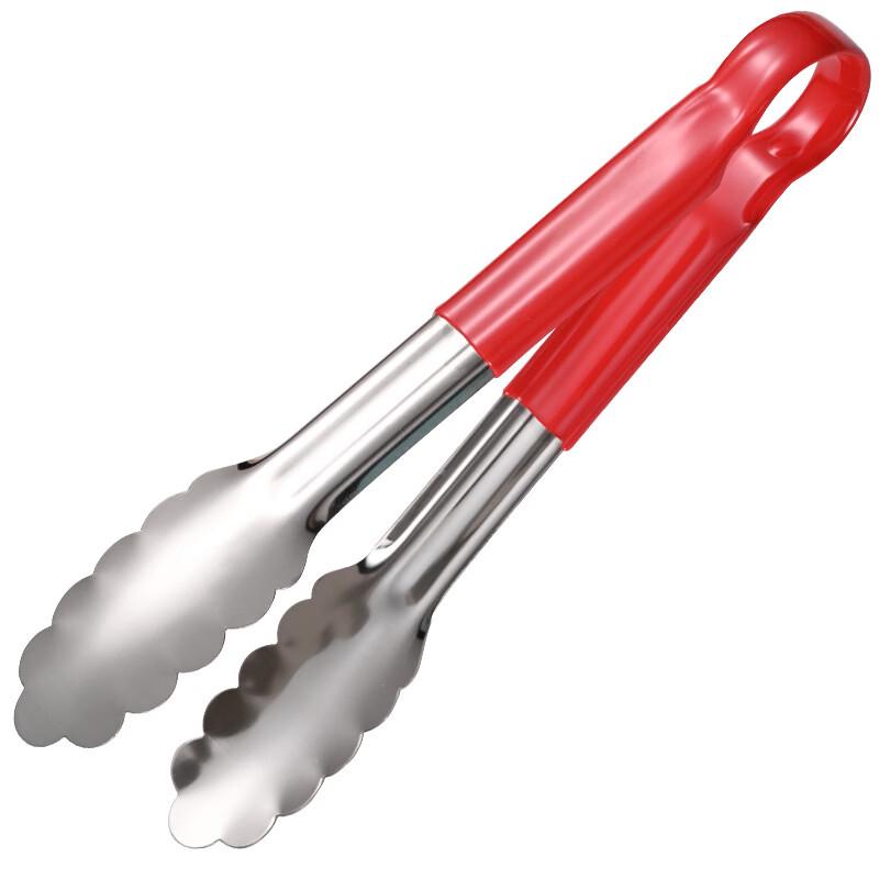 Zhi Shi 14-inch Red Commercial Buffet Food Tongs (3-Pack)