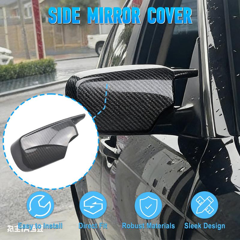 2Pcs Car Rearview Side Mirror Cap Cover Left Right for For BMW 3 Series E46 Sedan Hatchback Touring  51168238375, 51168238376