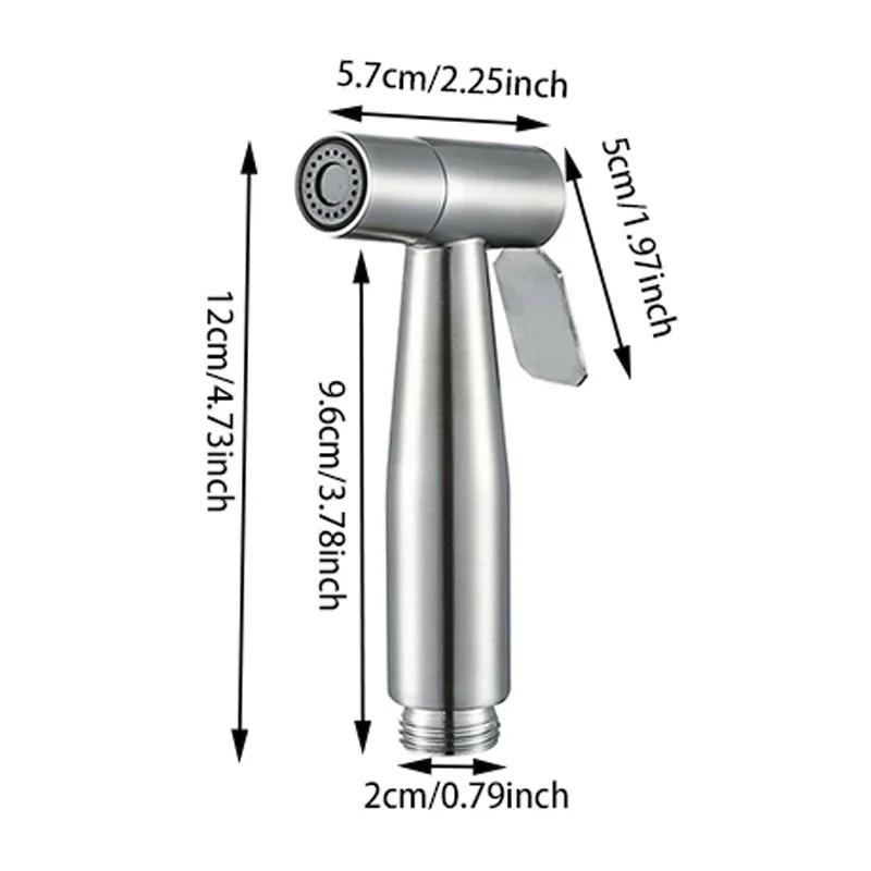 Toilettensprühpistole, Edelstahl, Hand-Bidet-Wasserhahn für Badezimmer, Handsprüher, Duschkopf, selbstreinigende Badezimmer-Armatur