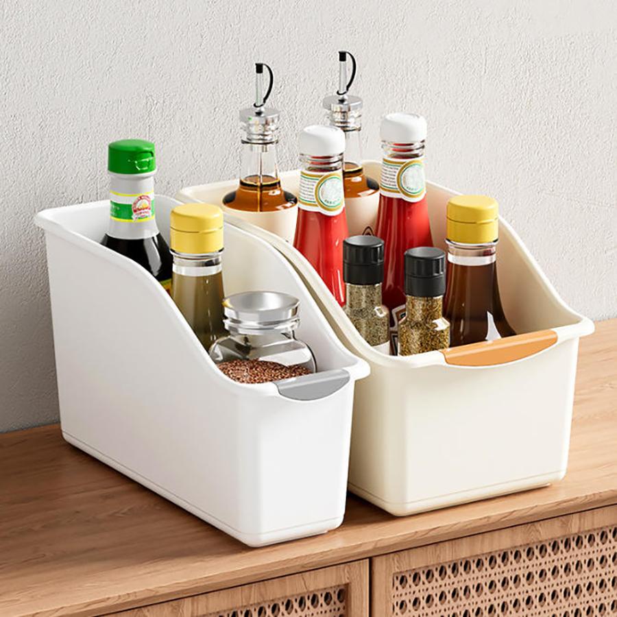 Under Sink Organizer with Wheels Pull Kitchen Bathroom Cabinet Organizers and Storage Multi-purpose Plastic Organizer Baskets