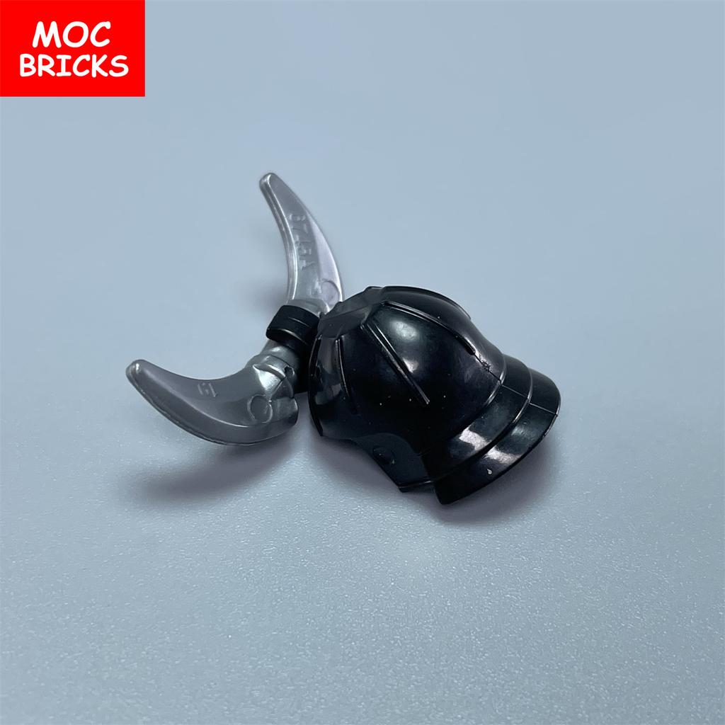 MOC Bricks Snakehead ninja Helmet Shoulder Dragon's Armor Action Figure Building blocks Assembles Particles Toys