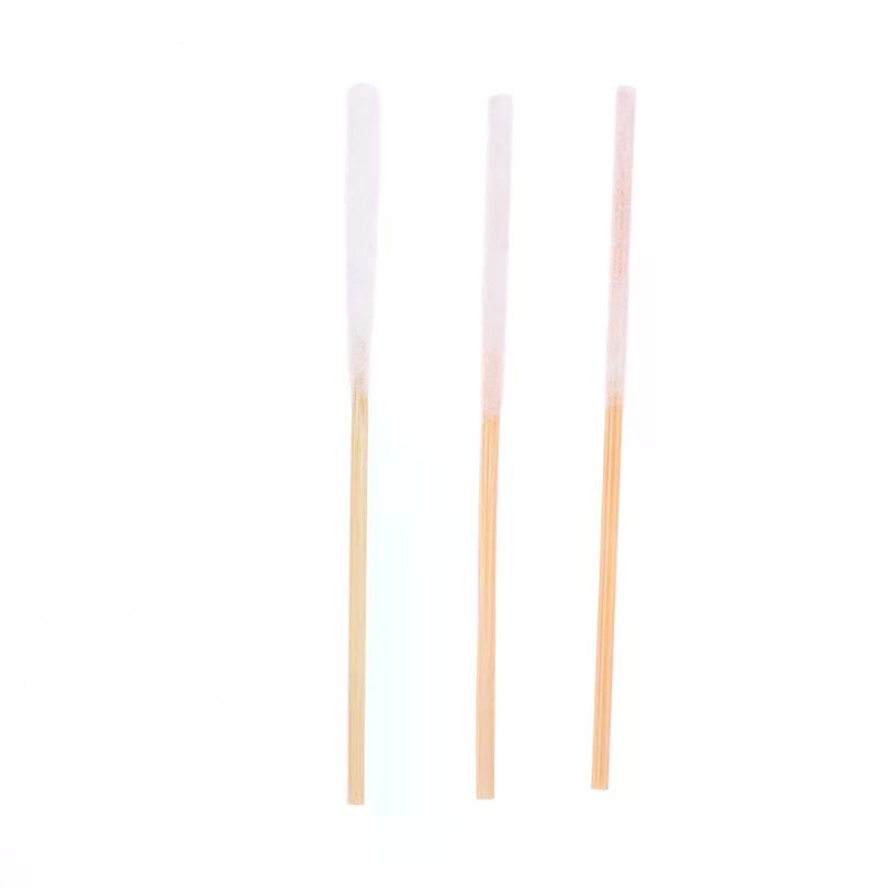 30pcs Bamboo Cotton Swabs Long Head for Tattoo Makeup Eyebrow Lip Cleaning