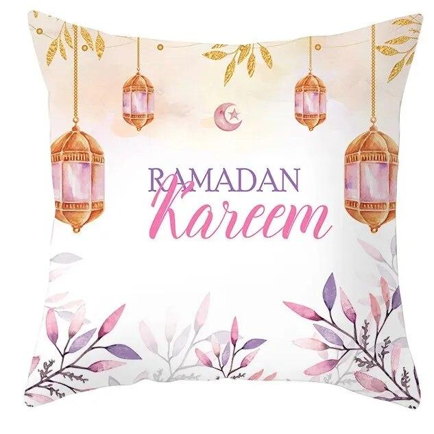 Eid Mubarak Cushion Cover Ramadan Home 2024 Islamic Muslim Kareem Al Adha Sofa Pillow Cover