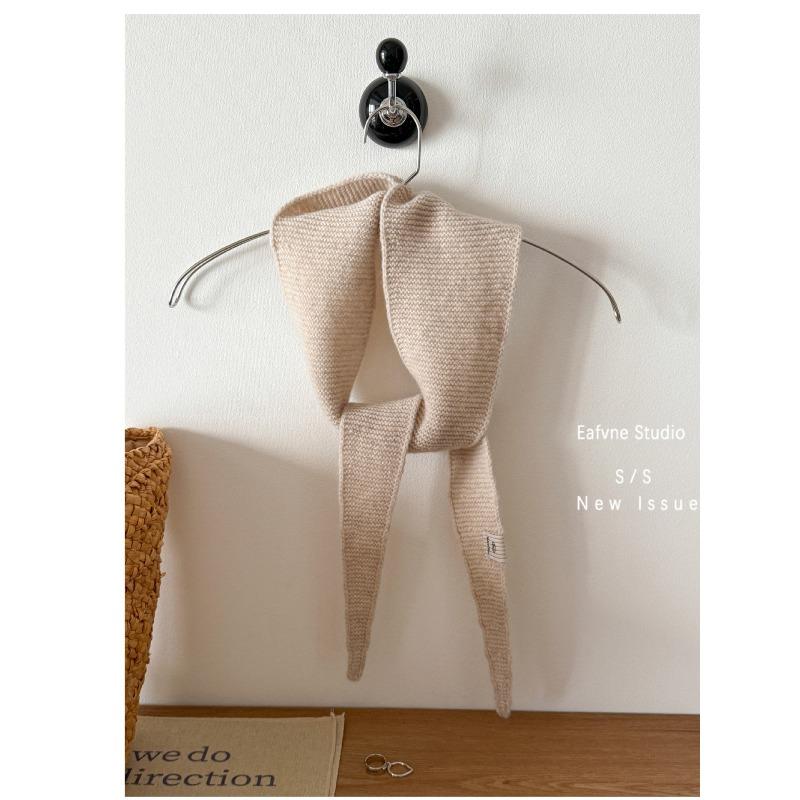 

Pure Wool Niche Thin Narrow Triangle Long Scarf Women s Autumn and Winter Neck Protection Warm Scarf 120*12CM