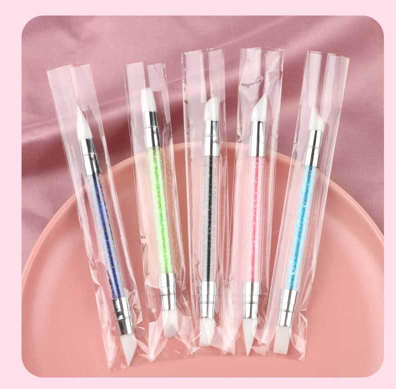 Double-Headed Nail Art Silicone Embossing & Carving Pen Set