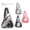 Clear Sling Bag PVC Transparent Chest Bag Comfortable Travel Cross Shoulder Backpack Black