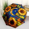 1pc Sunflowers, Moon, Stained Glass Umbrella with Plastic Handle,Compact & Stylish,Suitable for All Seasons YS331093