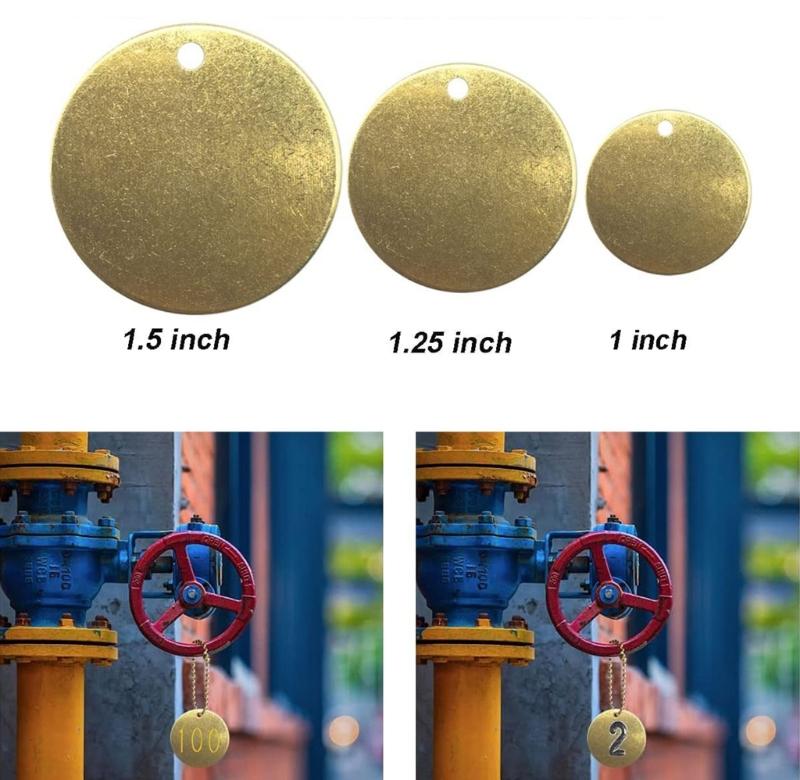 Personalized Jewelry Disc Decorations Stable Stamping Blanks Brass Blanks Discs for Artistic Jewelry Making and Crafting