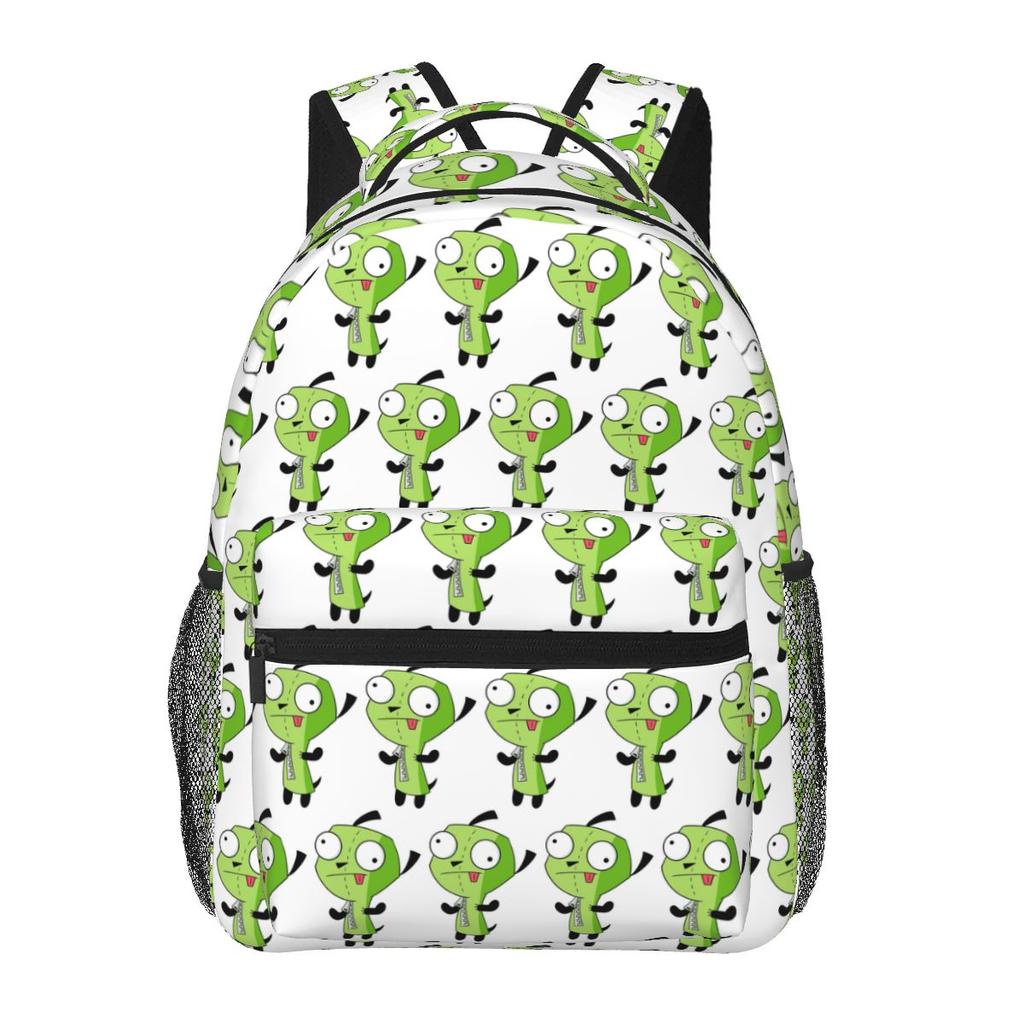 Art Invader Zim Graphic Backpack Student Boys Girls BookBag Kids School Bag Laptop Shoulder Bags for Men Women