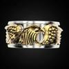 Vintage 925 Silver Two-Tone Ring Domineering Eagle Men's Band Party Gift Jewelry Ring