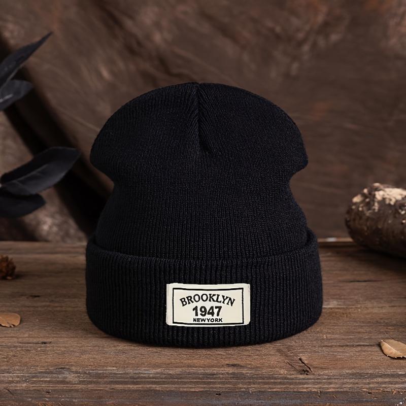 1947 Knitted Beanie Unisex Outdoor Ski Pullover Hat Fashionable Stretchy Knit Cap Trendy