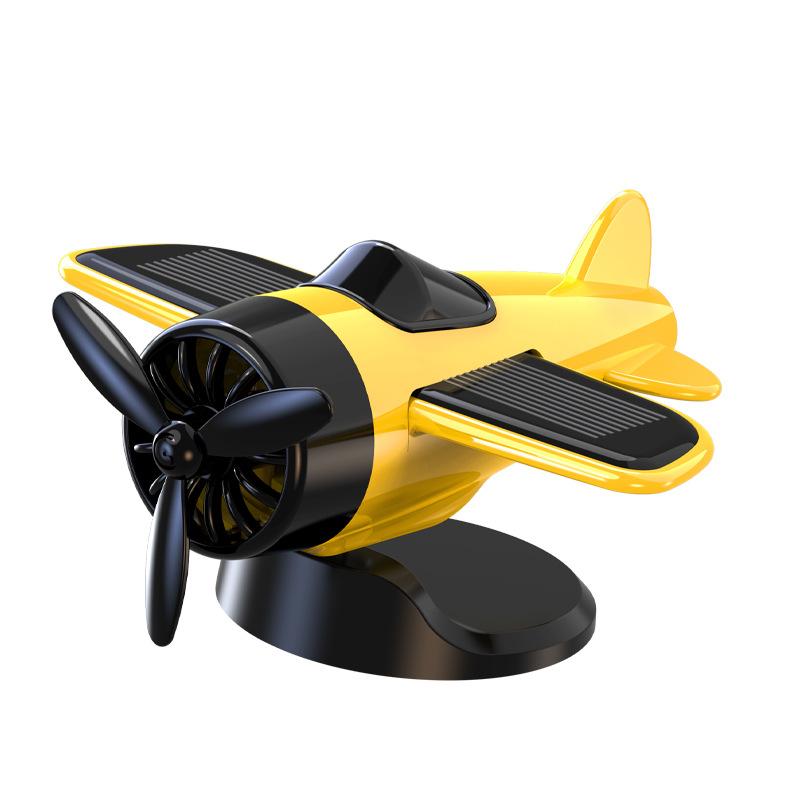Solarbetriebenes Drehendes Flugzeug Auto Armaturenbrett Ornament 360° Auto-Drehdeko Flugzeug Ornamente Autoinnendekoration