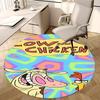 Low and Chicken Chair Mat - Round Carpet for Home Decor, Office Use, Bedroom