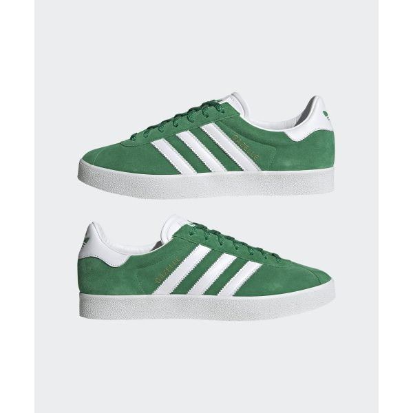 Adidas Gazelle 85 Green White Unisex Sneakers Cloud-White Gold-Metallic IE2165