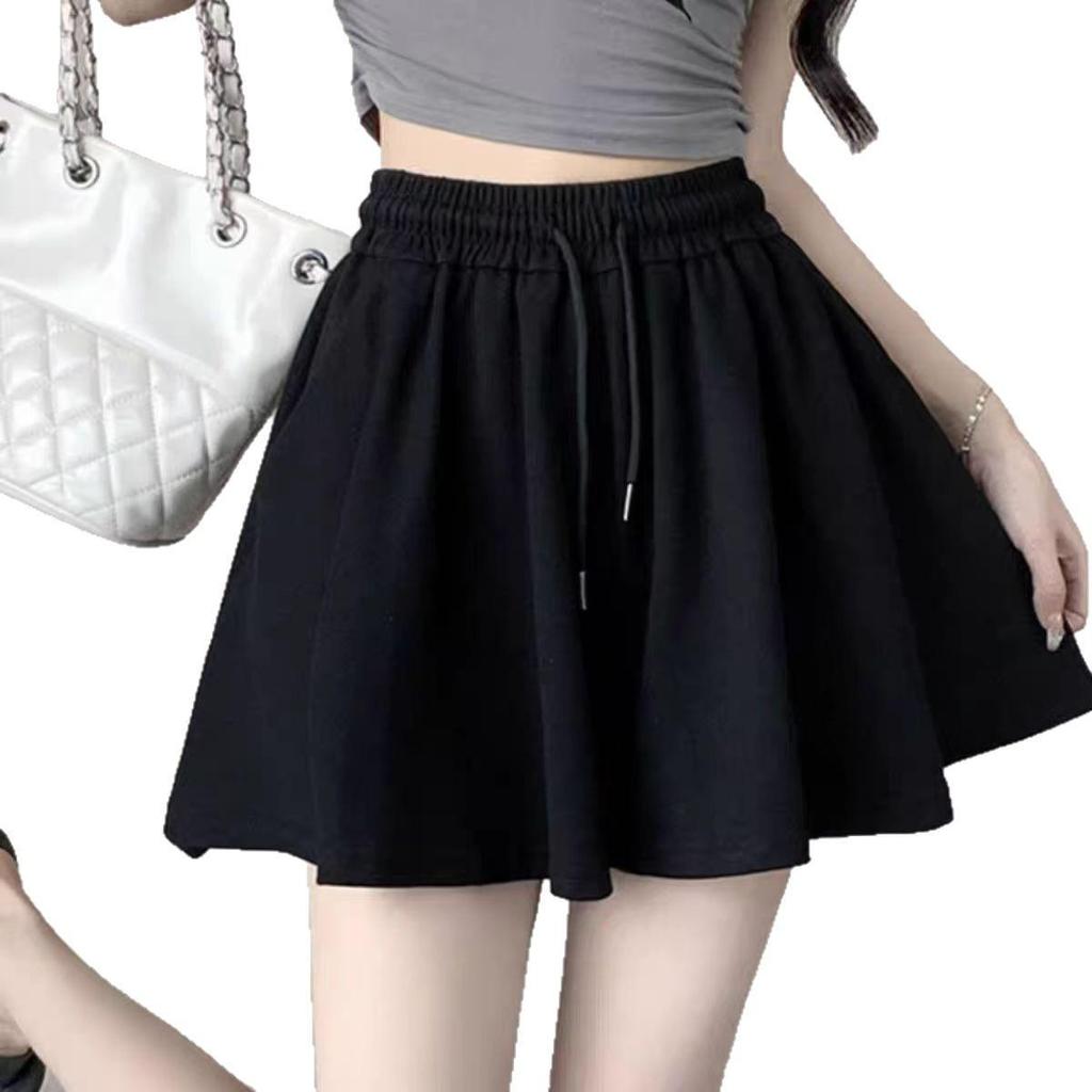 Women’s Japanese Style Lazy Summer Wide-Leg Culottes: Fashionable, Loose, Slimming Draped Half Skirt