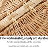 Wicker Picnic Basket with Handle Picnic Willow Woven Storage Hamper Outdoor Camping Picnic Fruit Basket Container