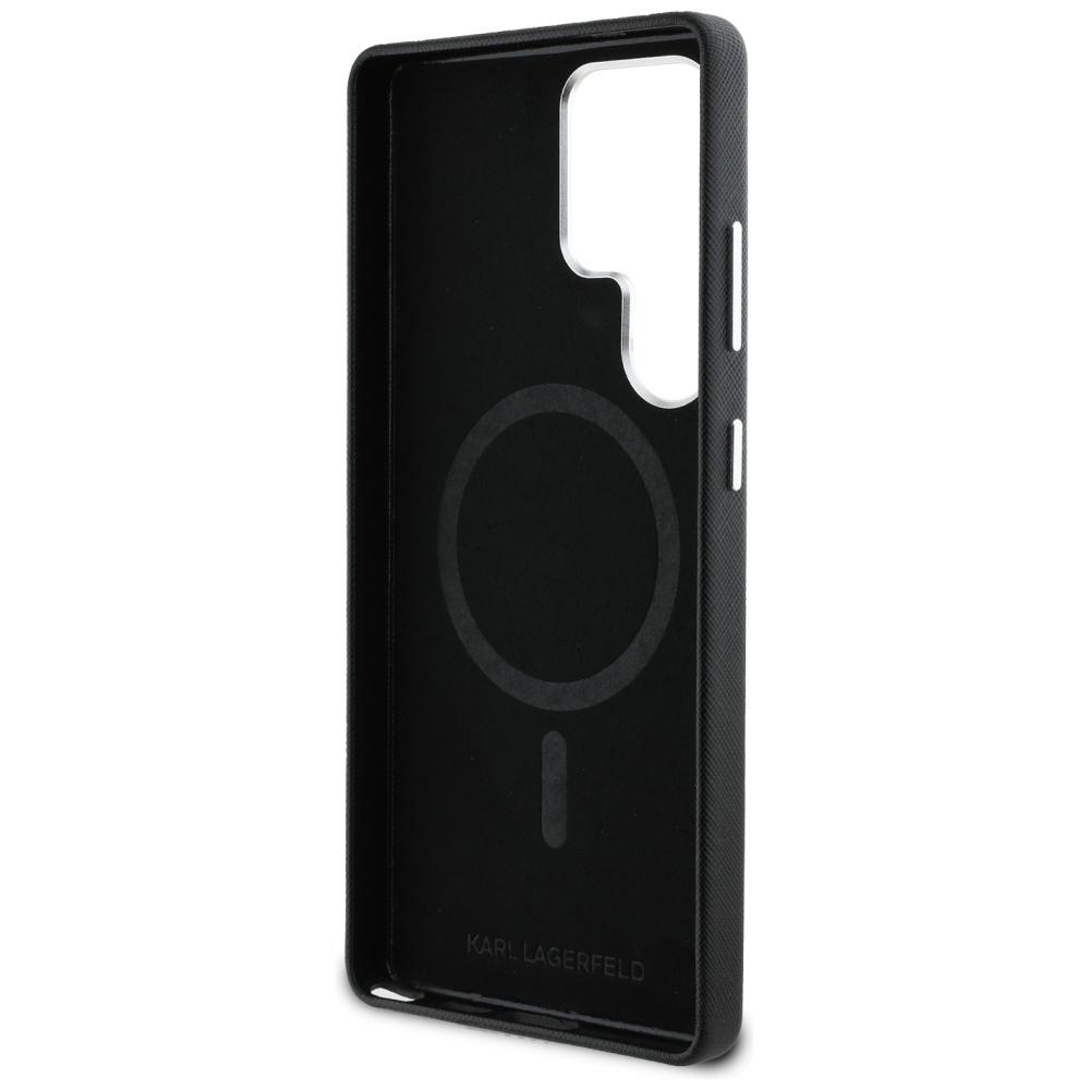 Etui do Samsung Galaxy S25 Ultra Karl Lagerfeld MagSafe Metalowe Logo Czarne
