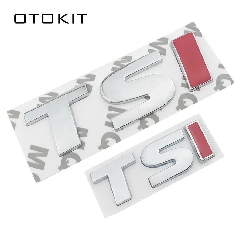 Red TSI Metal Car Stickers Emblem Badge Decal Car Styling Sticker for Polo Golf 5 6 7 CC Passat B5 B6 Bora
