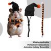 Halloween Hamster Hats Set Halloween Small Pet Caps Scarf Set For Animals Adjustable Headwear Pet Outfit For Holiday Festival
