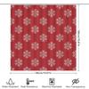 Red Floral Snowflake Shower Curtain Waterproof Decor Bathroom Liner Set For Bathtub Home Improvement Supplies 180Cm X 245Cm (67I