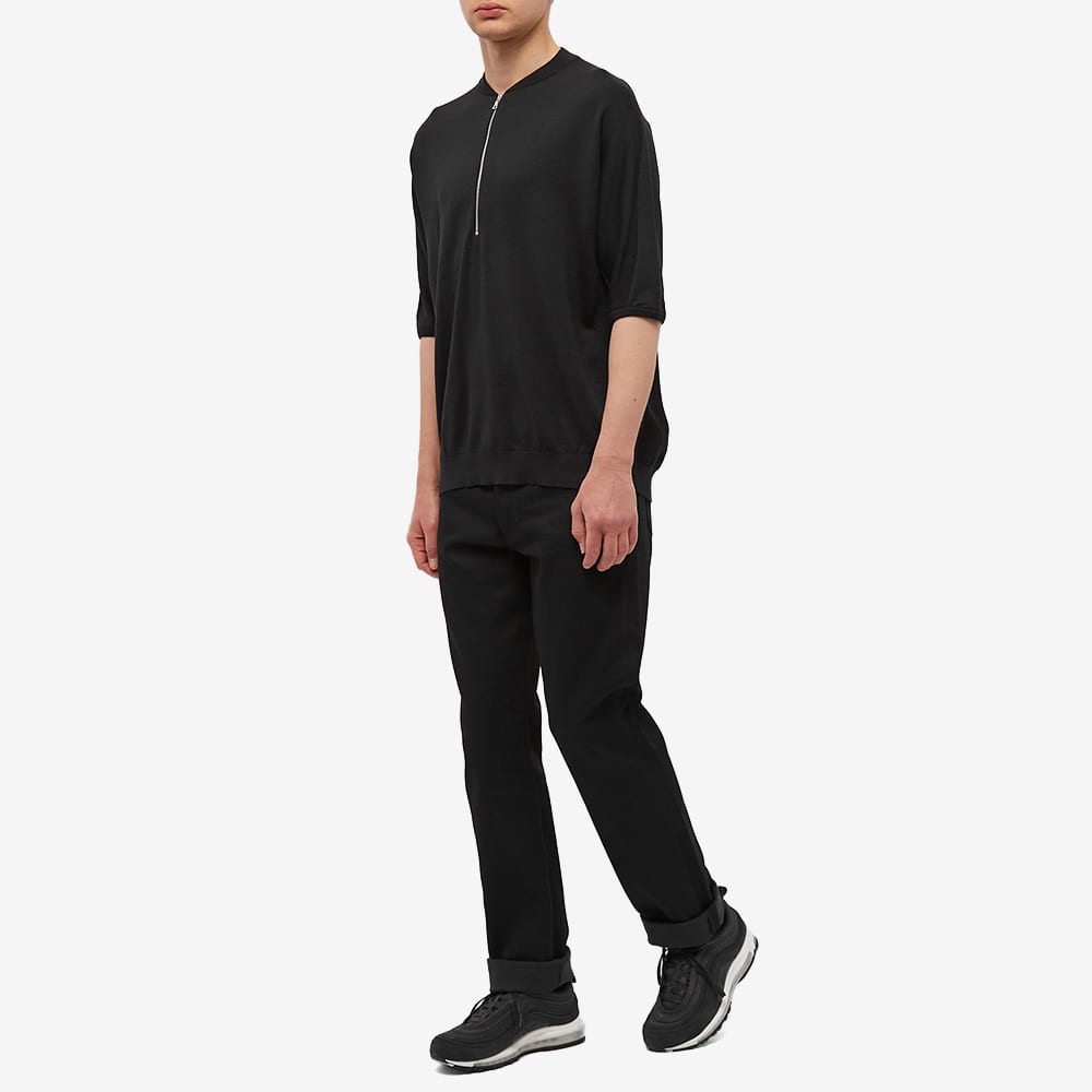 Nike Every Stitch Considered Wool Half-Zip Top Solid Color V-Neck Fashion Short Sleeve T-Shirt Men tops Black DR5410-010